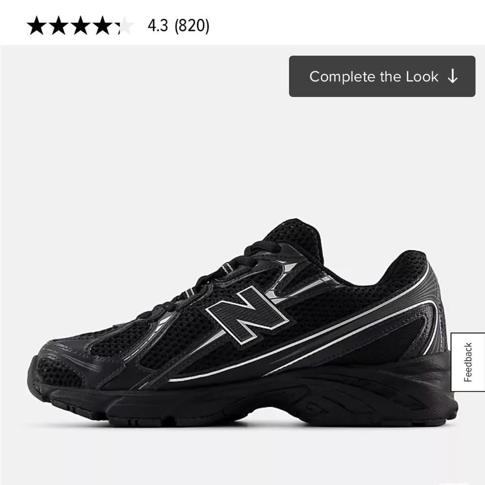 U.S. W 7.5 Like new New Balance women's 740 Black /Silver Running Shoes